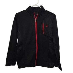 Spyder Jacket Size Youth XL Black Fleece Lined